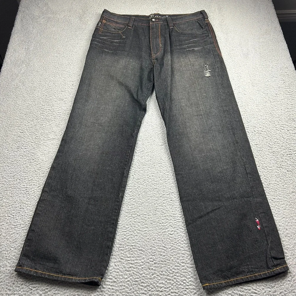 Coogie Heritage Jeans Mens 38x34 Baggy Patches Hip Hop Retro Y2K Street